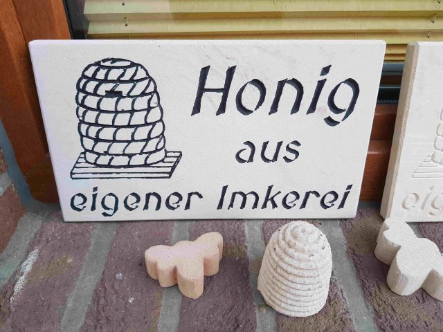 Eigenes Schild aus Steinguss